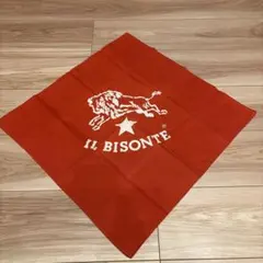 ※最終値下げ価格！！　IL BISONTE イルビゾンテ　バンダナ　赤　美品
