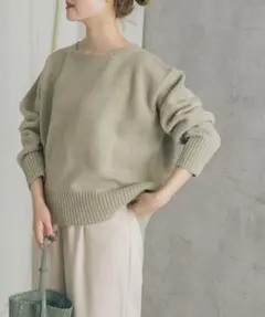 【アーバンリサーチロッソ】エクストラファインバックスリットニット