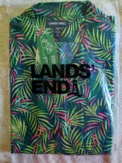 LANDS' END アロハシャツ ボタニカル柄 XXL 新品未開封のサムネイル