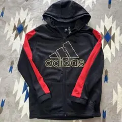 お値下げ❣️adidas フルジップジャケット 黒/赤 160/80