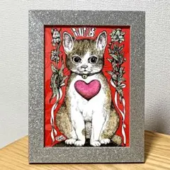 ◆ 2Lラメキラフレーム付き ◆ポストカード ヒグチユウコ ボリス雑貨店