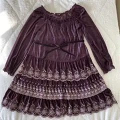 LEST ROSE ワンピース M未着用　ベロア刺繍 レストローズ ロリータ　姫