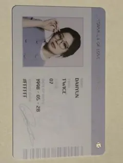 TWICE DAHYUN タレントカード Formula of Love