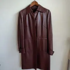 TRANS WORK ブラウンレザー ロングコート