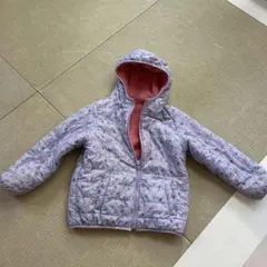 花柄中綿コート 120サイズ 薄紫