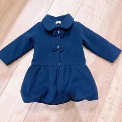 ネイビー フリース風アウター 90cm