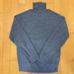 MUJI 無印良品　グレー タートルネックセーター L