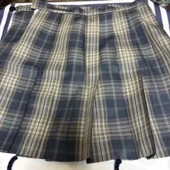 ネイビー系チェック柄プリーツスカート　JK 制服