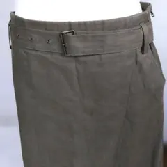 spick AND span <M> スカート グリーン系　 無地スリット2-1