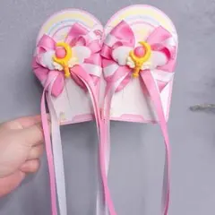 可愛い魔法少女杖リボン蝶結びのヘアピン髪飾りヘアアクセサリー少女学生子供