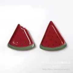 スイカ皿2枚 ナチュラルキッチンのサムネイル