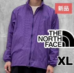 【新品】ザノースフェイス ウインドジャケット XL アウトドア 軽量 パープル
