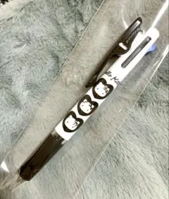 ハローキティ ◆ ジェットストリーム 3色ボールペン0.5mm 白黒 モノクロ
