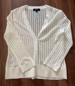 Theory アイボリー メッシュカーディガン Sのサムネイル