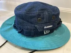 XLARGE × NEWERA M/L デニム　ブルー　アドベンチャーハット