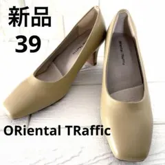 新品　オリエンタルトラフィック 跳べるパンプス　スクエアトゥ　イエロー