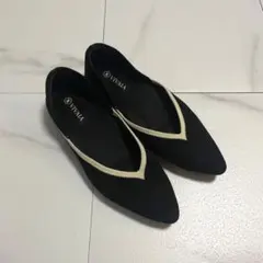 【美品】　VIVAIA VERONICA フラットパンプス　ブラック　23 美品】 VIVAIA VERONICA フラットパンプス ブラック 23 - メルカリ