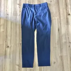 GU　ネイビー　パンツ　グレンチェック　S　ビジネス　仕事　オフィスカジュアル