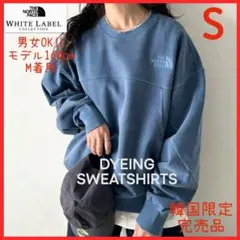 韓国限定★完売品★ノースフェイス ユーズド加工 スウェット トレーナー 韓国S