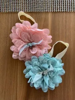 わんちゃん、猫ちゃん用　ハンドメイド　チョーカー・首飾り2個セット（バラ売可）