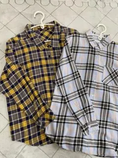 CIAO PANIC チャオパニック　チェック柄長袖シャツ　2点セット