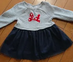 ミニーワンピース 80 裏起毛