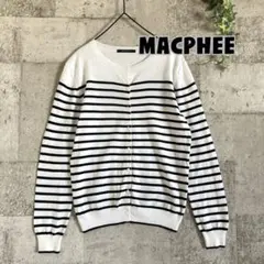 MACPHEE コットンニットボーダーカーディガン　長袖　トゥモローランドのサムネイル