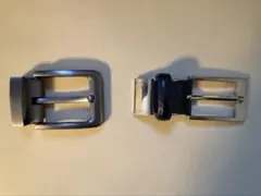 ベルトバックル 2点セット 3cm/4cm対応 メタル シルバー 中古