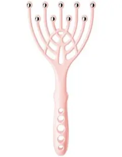 頭皮マッサージ用のヘッドスパブラシ (ピンク)