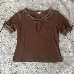 INGEBORG★ピンクハウス★半袖カットソー★レディース★古着★フリル★リボン