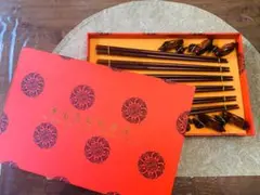 中国高級礼品箸(お箸6膳、箸置き6個セット)