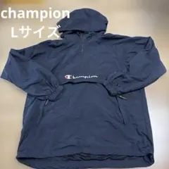 Champion フード付きナイロンジャケット ブラック