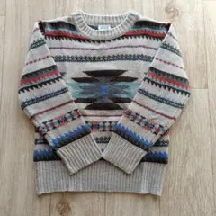 男の子　セーター　ニット　120　幾何学柄