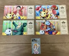 【新品】ONE PIECE ワンピース　チケット風カード4枚セット ゾロ ほか
