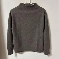 無印グレー タートルネック セーター 長袖