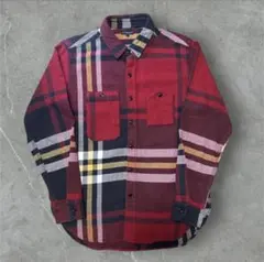 Engineered Garmentsチェックシャツ 厚手 コットン 総柄 赤系のサムネイル