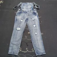 INGNI デニムサロペット ダメージ加工