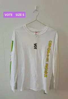 VОTE MAKE NEW CLОTHES　チャーリーブラウン　ロンT　Sサイズのサムネイル