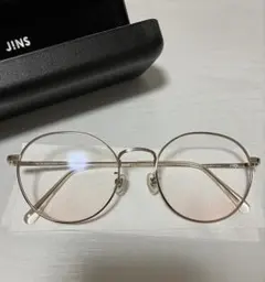 JINSチークカラーメガネピーチピンク　中顔面短縮　度なし