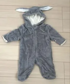 【16日まで値下げ中】ウサギ耳付きロンパース 70サイズ