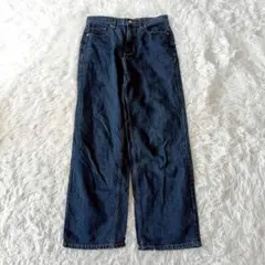 ジーユーGU 濃紺 ハイライズストレートデニム ジーンズM