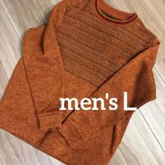 オレンジ柄入りトレーナー Ｌ