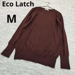 EcoLatch エコラッチ レーヨン ブラウン M ニット ロングスリーブ 春