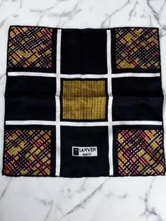 新品未使用　LANVIN ランバン　シルクスカーフ　フランス製