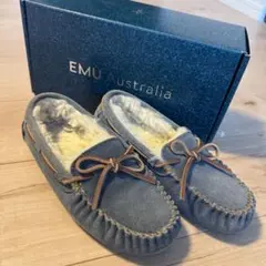 EMU Australia ブルーグレー モカシン　レディース　23㎝　箱付き
