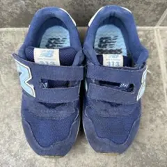 【値下げ】ニューバランススニーカーキッズ　NB313 青　17.5センチ