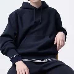 GU ヘビーウェイトスウェットパーカー　ネイビー　L