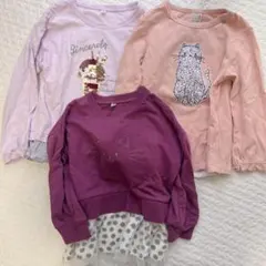 女の子 ロンT まとめ売り スパンコール 西松屋 プティマイン バースデイ