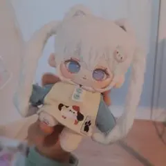 無属性 ぬいぐるみ 15cm 미니 白髪 猫耳のサムネイル