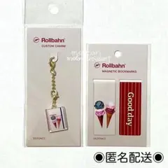 ロルバーン　アメリカンスイーツ　アイス　チャーム＆マグネットブックマーカー